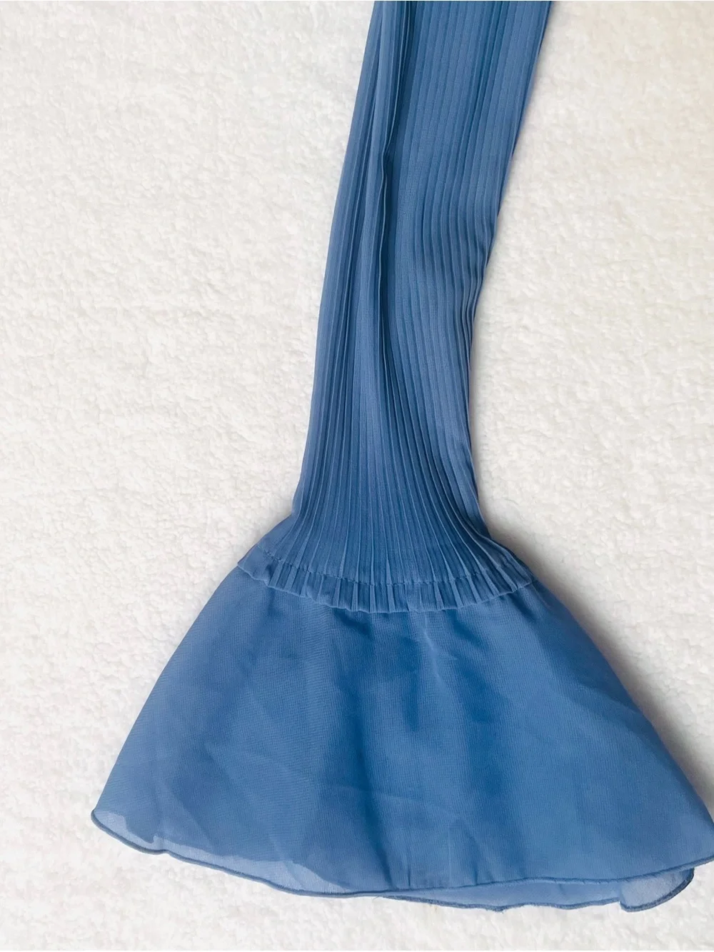 Kaelyn Max II Blue Ruffled Off-Shoulder Ribbed Top XL - Picture 2 of 6